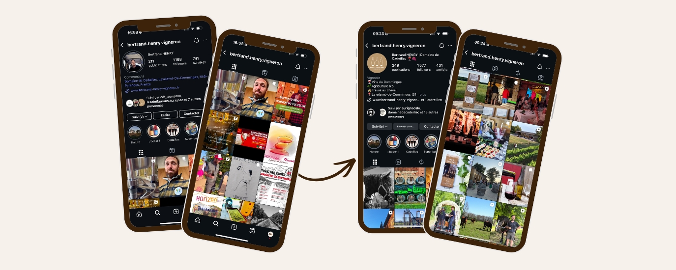 avant après instagram bertrand henry